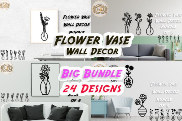 Big Flower Vase Bundle SVG Laser Cut Guide