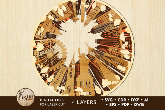 Bringing American Architecture to Life with a USA Multilayer Laser Cut File for Craft