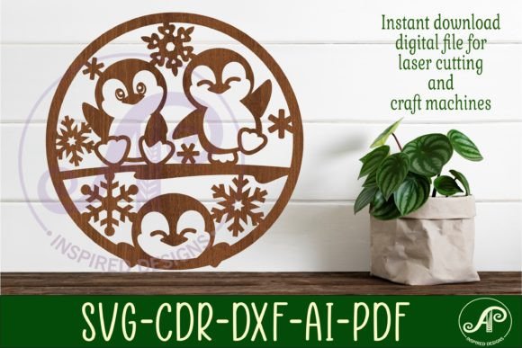 Bringing Antarctic Charm to Life with a Penguins Wall Art Sign SVG File