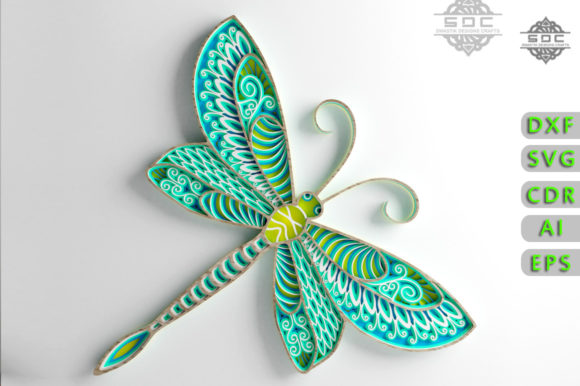 Bringing Nature to Life with a Multilayer Dragonfly Mandala