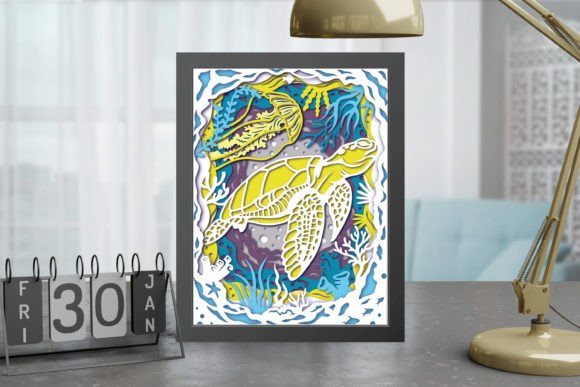 Bringing the Ocean to Life: A Guide to the Sea Turtle Shadow Box SVG Template