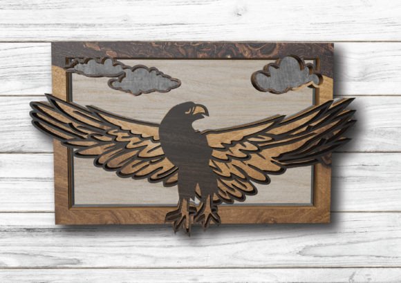 Crafting Depth and Detail with the Eagle in Frame Laser Cut File