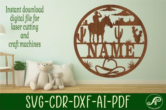 Crafting Rustic Charm with Cowboy Name Sign SVG Files