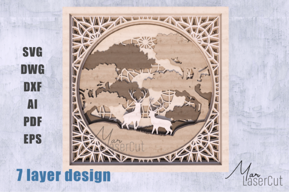 Creating Depth and Atmosphere: A Guide to the Multi Layer Laser Cut Deer and Night Design
