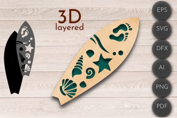 Elevate Decor with 3D Layered SVG Flip Flop Art