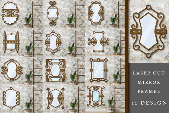 Elevate Your Decor with Laser Cut Mirror Frames SVG Bundle