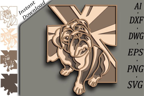 Evaluating the English Bull-Dog Multilayer SVG Vector for Precision Crafting