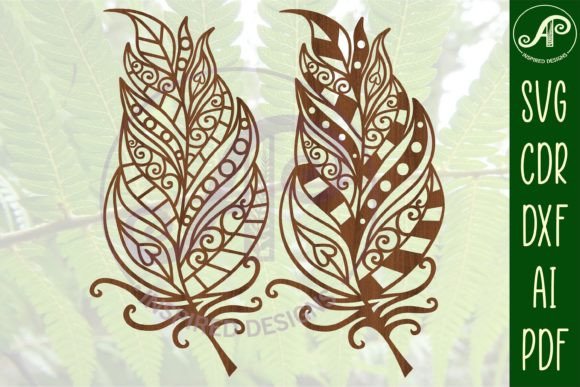 Feather Wall Art Design SVG Cut File Guide