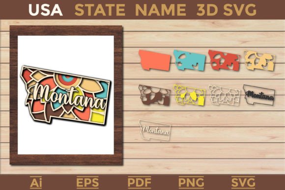 Integrating Montana USA State 3D SVG Paper Cut Designs into Professional Creative Workflows