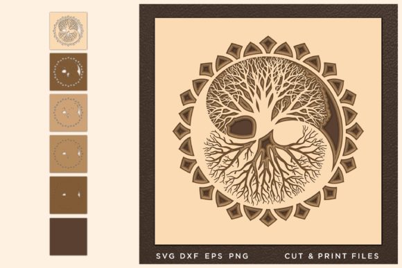 Integrating Yin Yang and Tree of Life Symbols in Digital Design Projects
