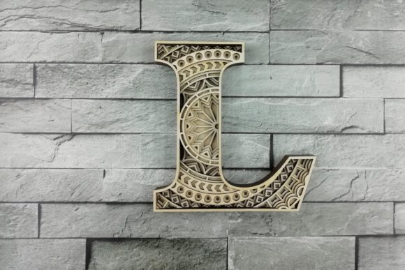 Layered Letter L and Layered Letters SVG: Elevating Decor with Multilayer Mandala Designs