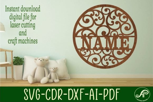 Mastering Custom Decor with the All Swirls Name Sign SVG Laser Cut File
