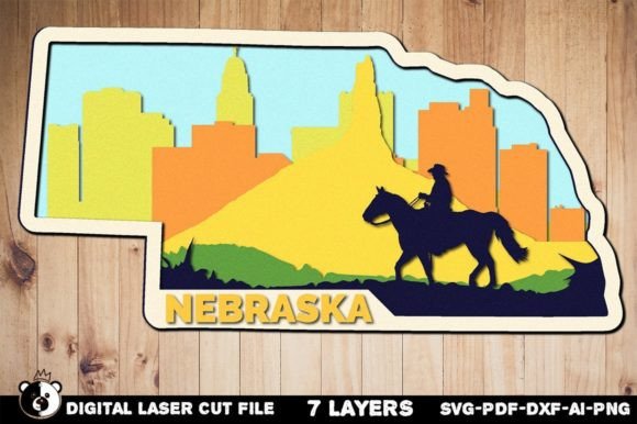 Nebraska, 3D Layered Laser Cut File: A Strategic Asset for Scalable Production
