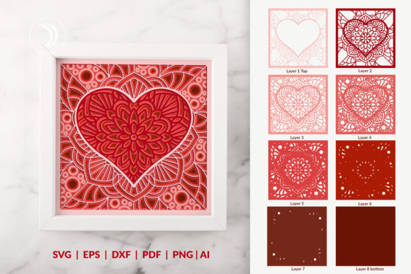 Practical Guide to the 3D Layered Heart Shadow Box Cut File