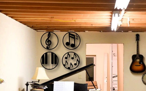 Transforming Spaces with a Musical Set of 4 Wood Wall Art: A Digital Design Guide