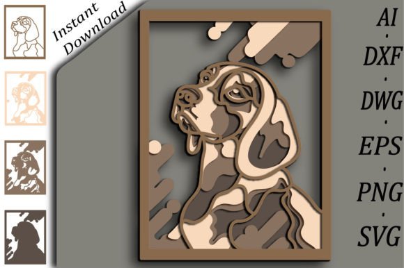 Unlocking Creativity with the Beagle Dog Multilayer SVG Vector Design