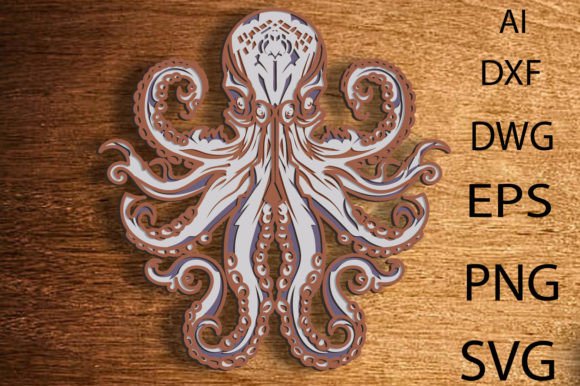 Unlocking Creativity with the Octopus Multilayer Svg 3D Octopus Paper Design